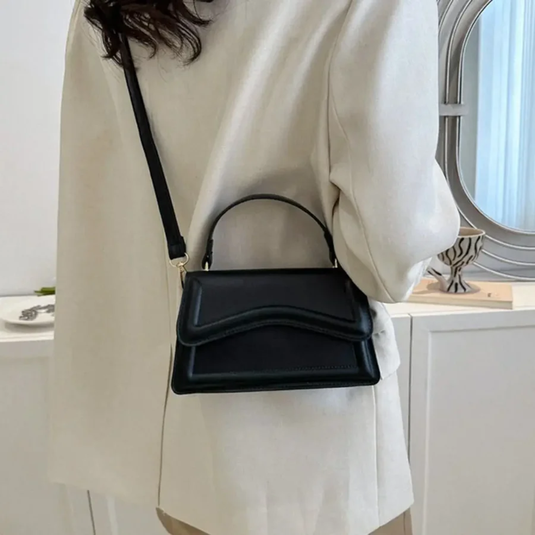 Stylish Leather Ladies Shoulder Bags - LuxeClass-white-The Livary