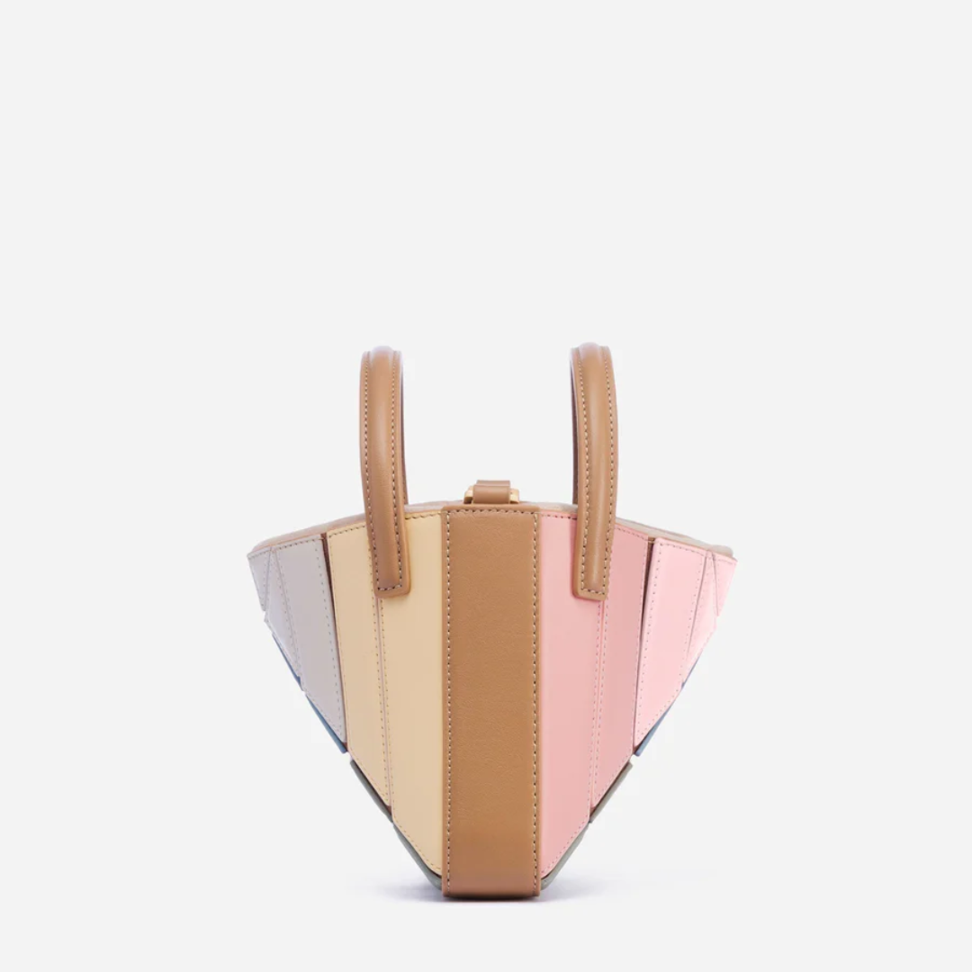 Modern Handbag with Geometric Design - GeoChic-pink-The Livary