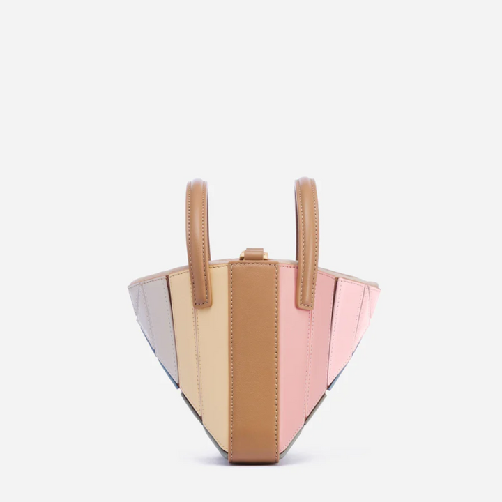 Modern Handbag with Geometric Design - GeoChic-pink-The Livary