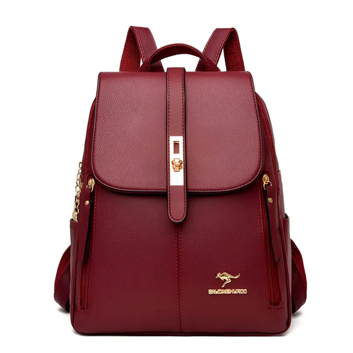 Stylish and High-Quality Ladies' Backpack - LuxeMate-burgundy red-The Livary