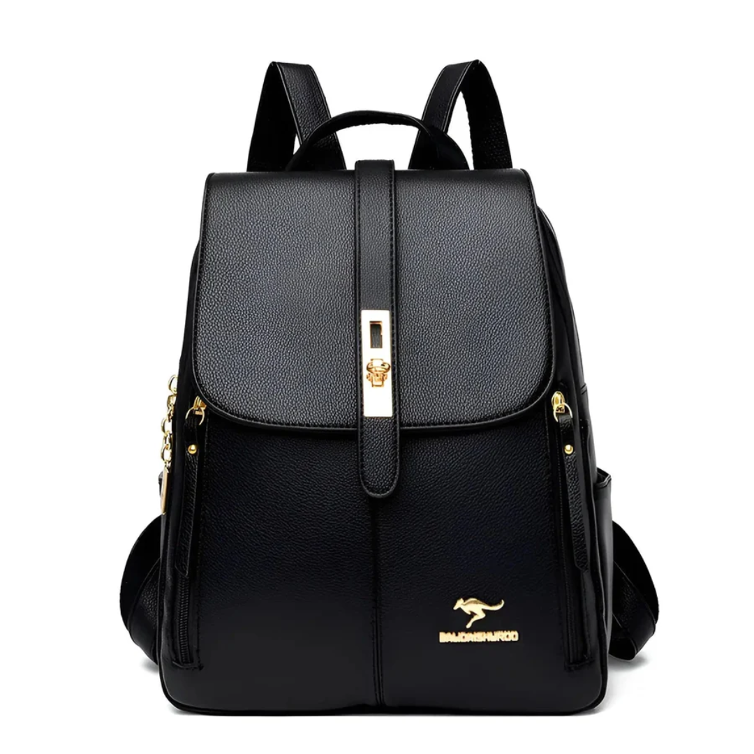 Stylish and High-Quality Ladies' Backpack - LuxeMate-black-1-The Livary