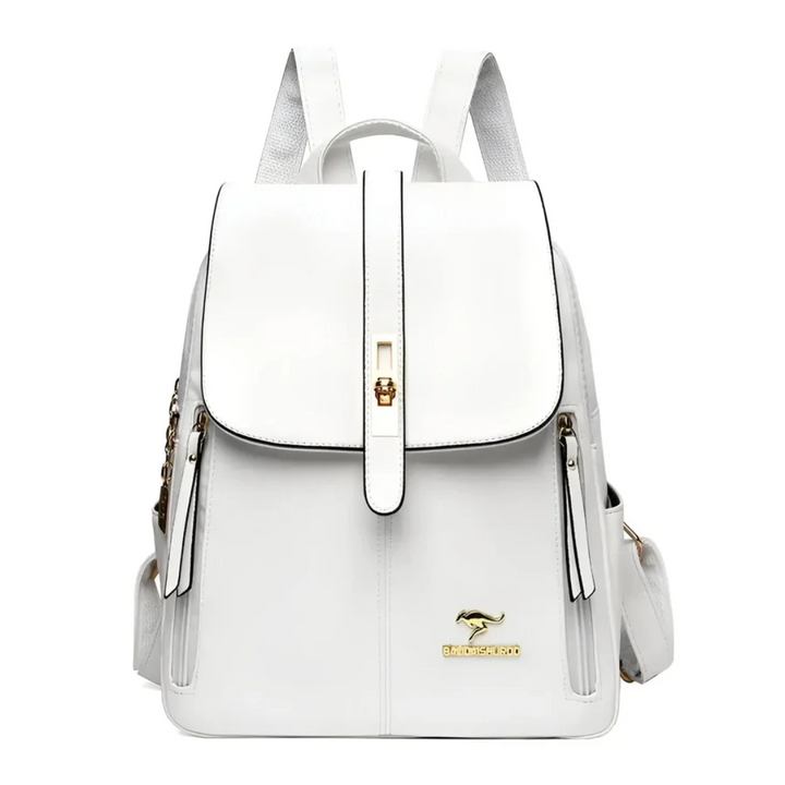 Stylish and High-Quality Ladies' Backpack - LuxeMate-white-The Livary