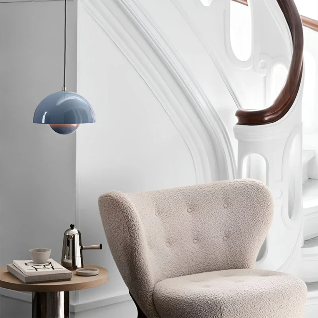 Scandinavian LED Pendant Lamp - NordicBlossom-pink-The Livary