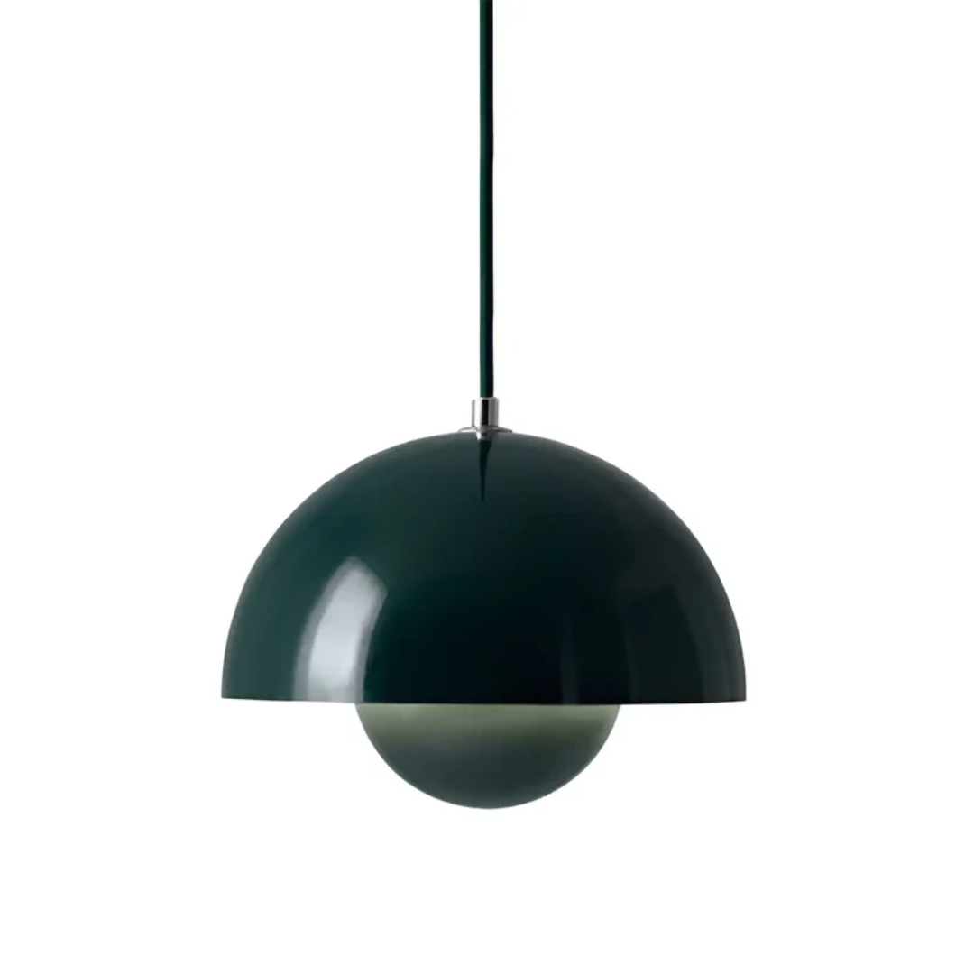 Scandinavian LED Pendant Lamp - NordicBlossom-green-The Livary