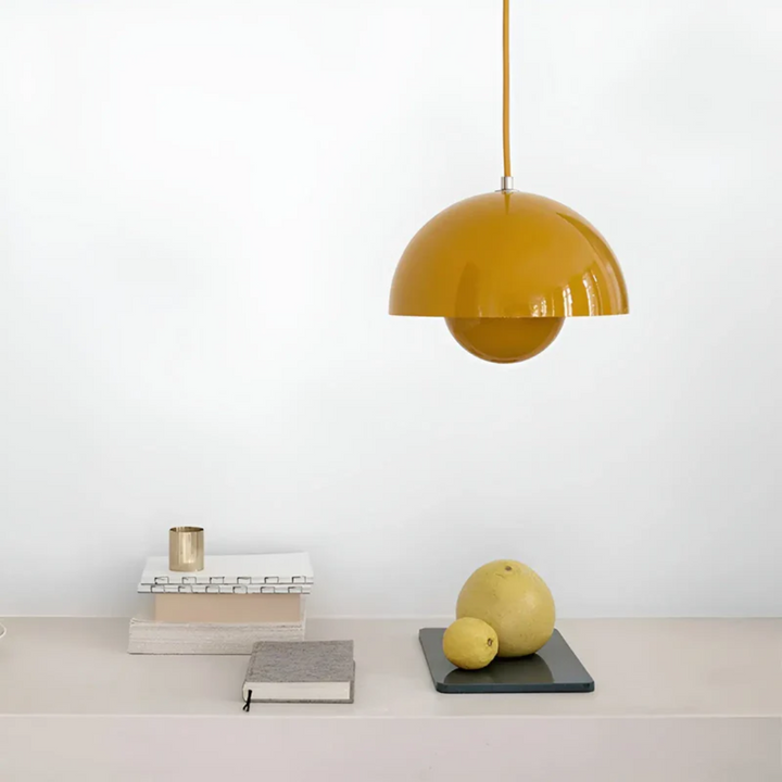 Scandinavian LED Pendant Lamp - NordicBlossom-pink-The Livary