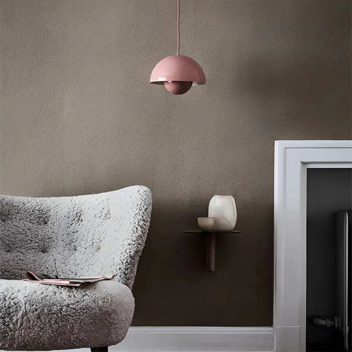 Scandinavian LED Pendant Lamp - NordicBlossom-pink-The Livary