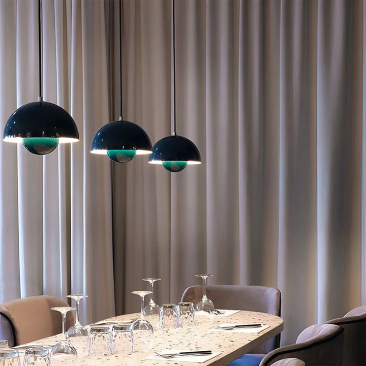 Scandinavian LED Pendant Lamp - NordicBlossom-pink-The Livary