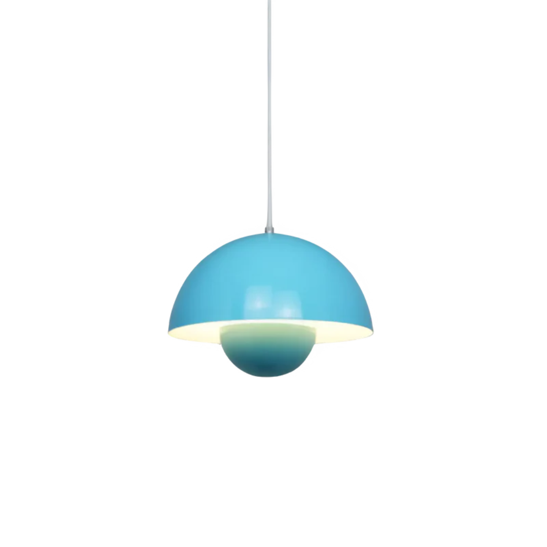 Scandinavian LED Pendant Lamp - NordicBlossom-blue-The Livary