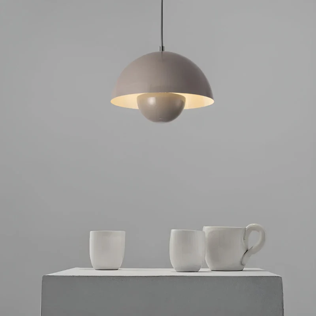 Scandinavian LED Pendant Lamp - NordicBlossom-pink-The Livary