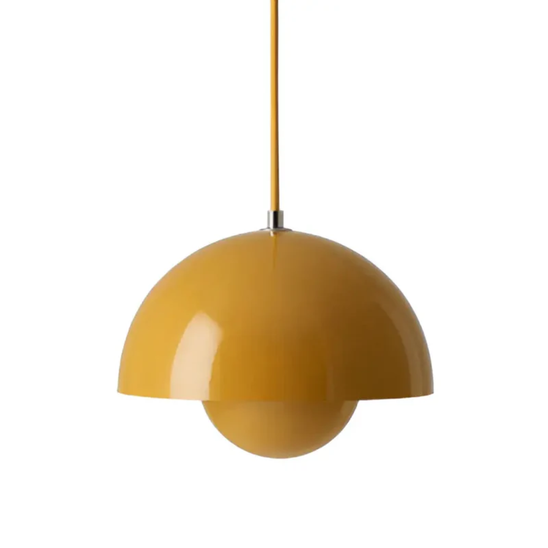 Scandinavian LED Pendant Lamp - NordicBlossom-yellow-The Livary