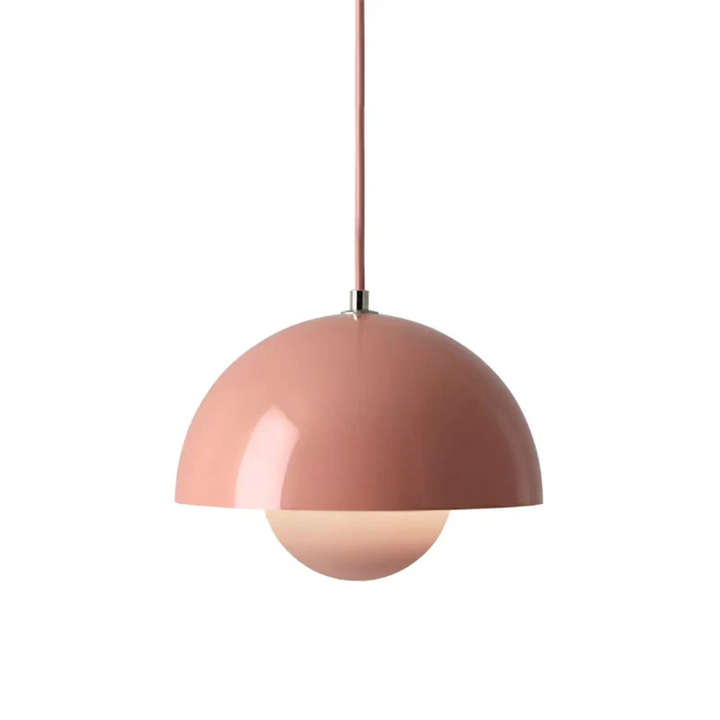 Scandinavian LED Pendant Lamp - NordicBlossom-pink-The Livary