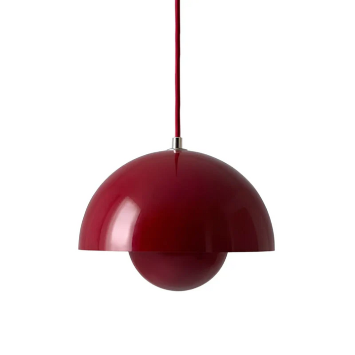 Scandinavian LED Pendant Lamp - NordicBlossom-red-The Livary