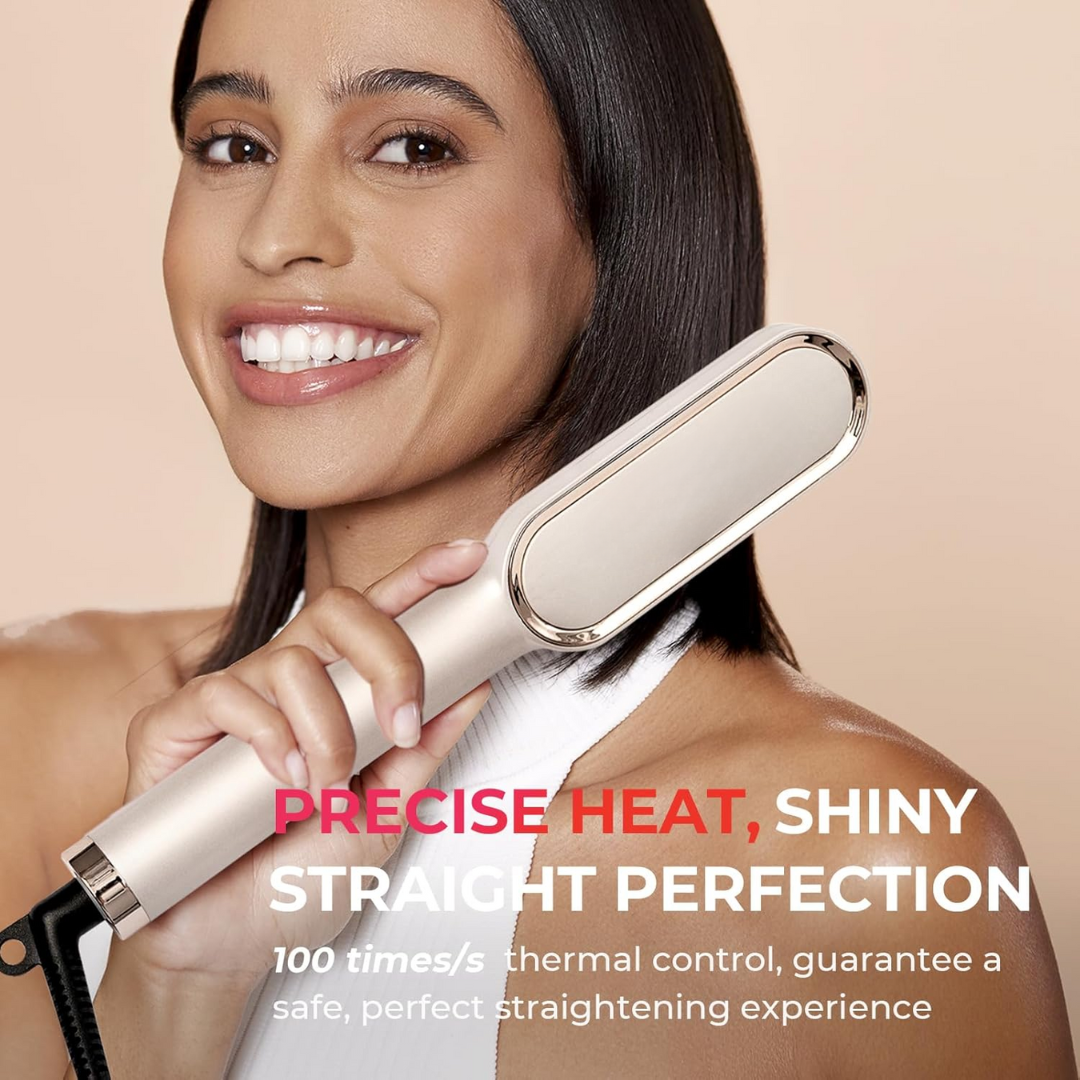 Hair Styler Brush – 5 Heat Settings, Fast Heating-Black-The Livary