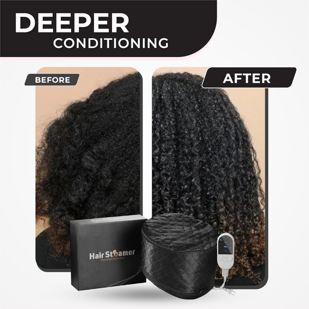 Hair Steamer for Deep Conditioning-Black-The Livary