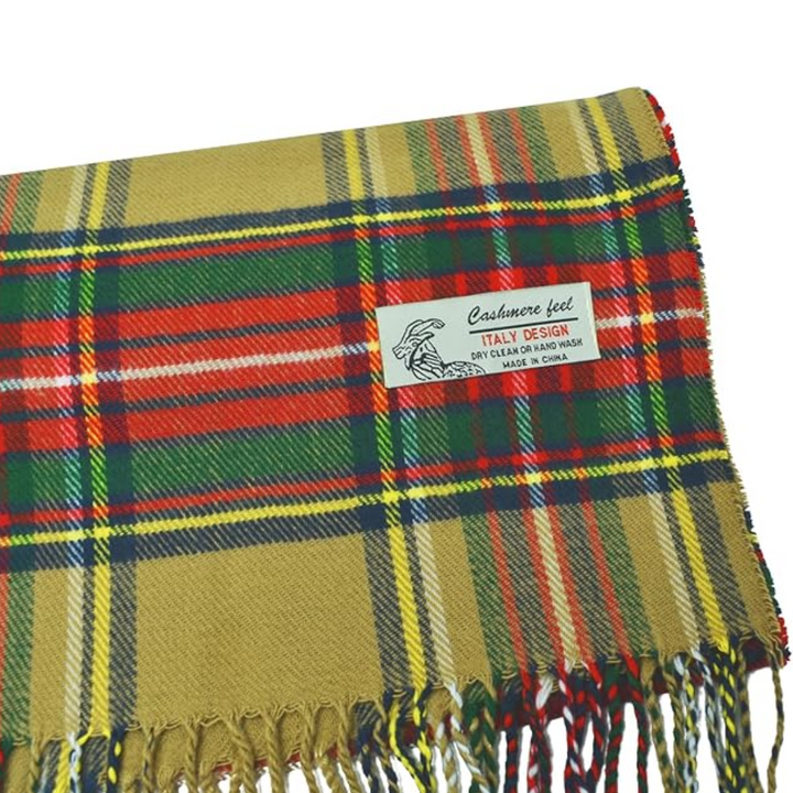 Scottish Stewart Tartan Winter Scarf – Ewan-White Stewart Tartan-The Livary