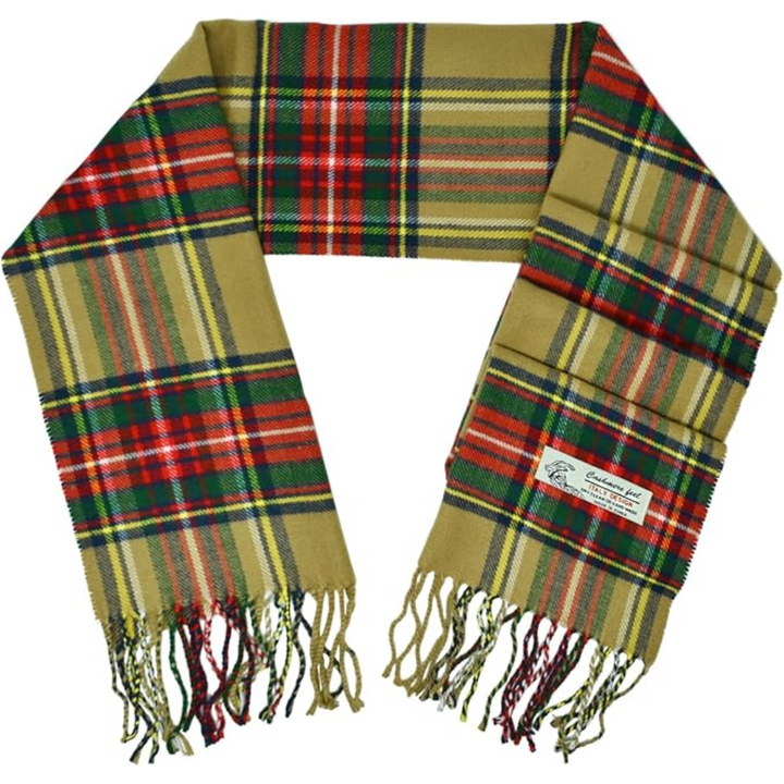 Scottish Stewart Tartan Winter Scarf – Ewan-White Stewart Tartan-The Livary
