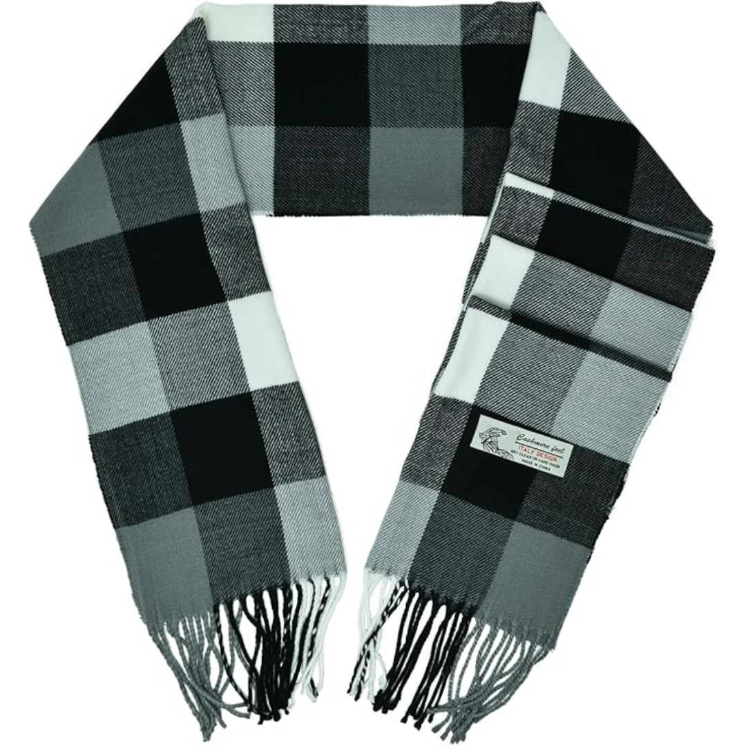 Scottish Stewart Tartan Winter Scarf – Ewan-White Stewart Tartan-The Livary