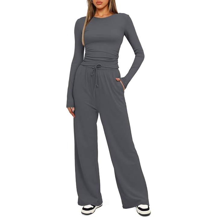 2-Piece Ladies Lounge Set - Lieke-Black-29.13 inches-XS-The Livary