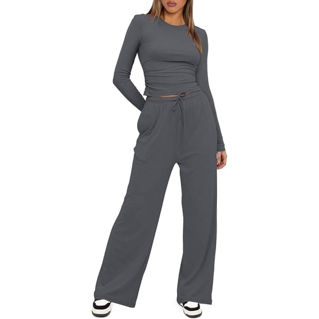 2-Piece Ladies Lounge Set - Lieke-Black-29.13 inches-XS-The Livary