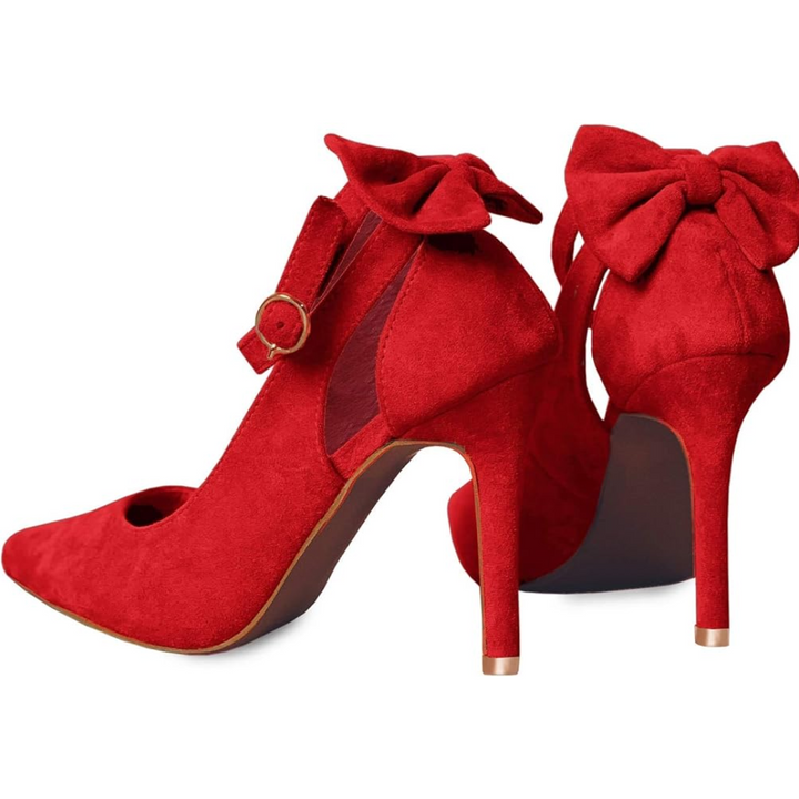 Trendy High Heels with Bow - Hailey-Black-2.5-The Livary
