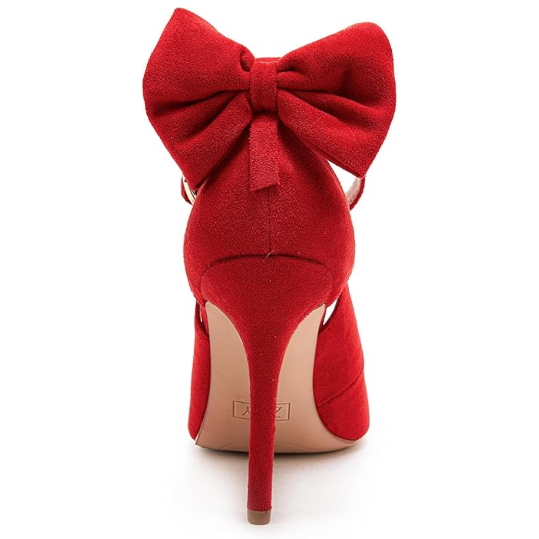 Trendy High Heels with Bow - Hailey-Black-2.5-The Livary