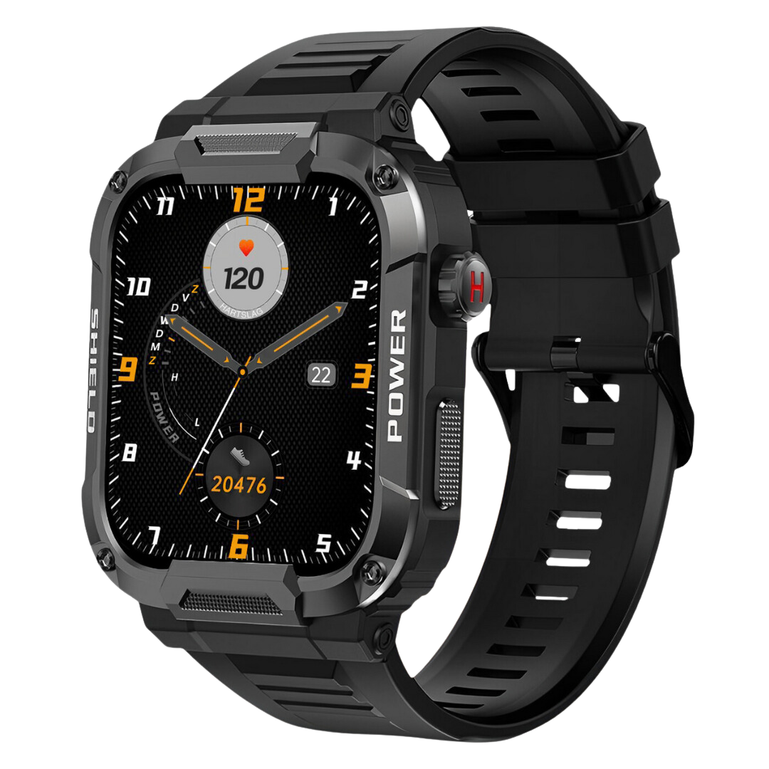Robust Smartwatch for Men - IronPulse X1-Black-The Livary