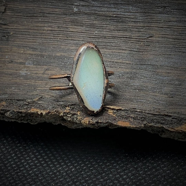 Natural Raw Birthstone Ring - Selina-June & Opal-The Livary
