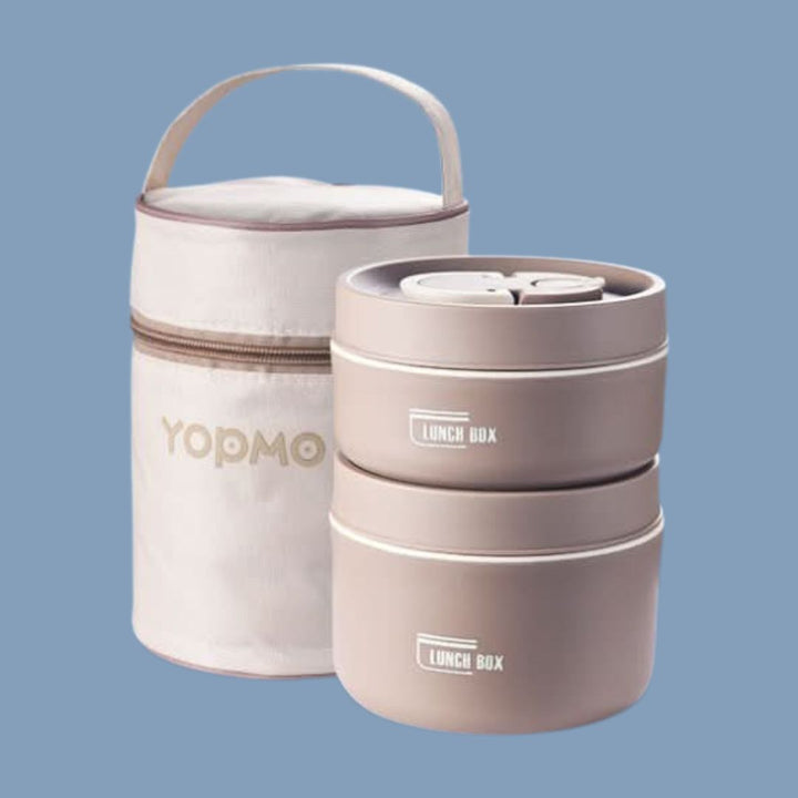 Portable Insulated Meal Container Set - LunchMate-Brown-2 dozen + bag + FREE cutlery set-The Livary
