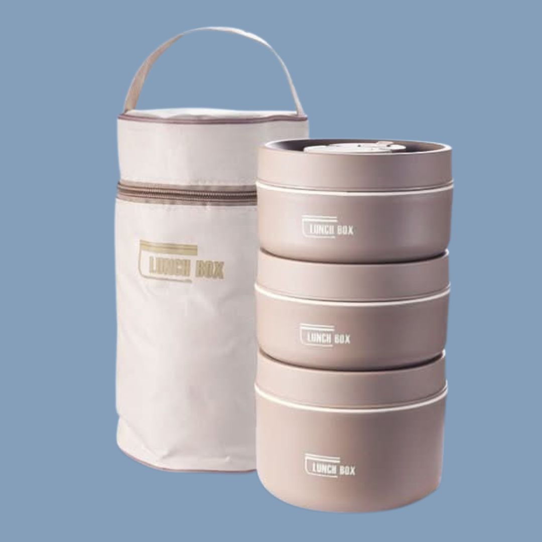 Portable Insulated Meal Container Set - LunchMate-Brown-3 dozen + Bag + FREE cutlery set-The Livary
