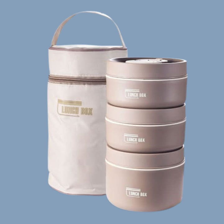 Portable Insulated Meal Container Set - LunchMate-Brown-3 dozen + Bag + FREE cutlery set-The Livary