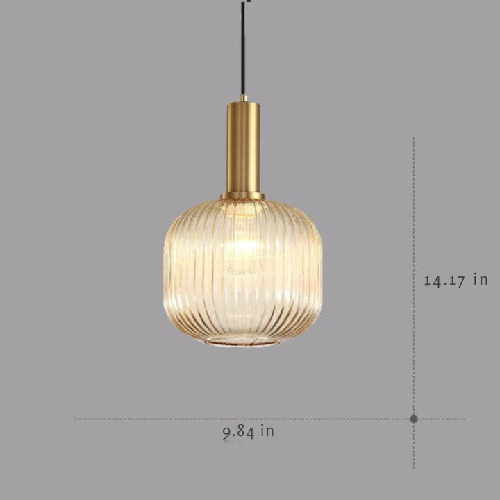 Retro Glass Pendant Lamp - ColorVibe-Brown-A-The Livary