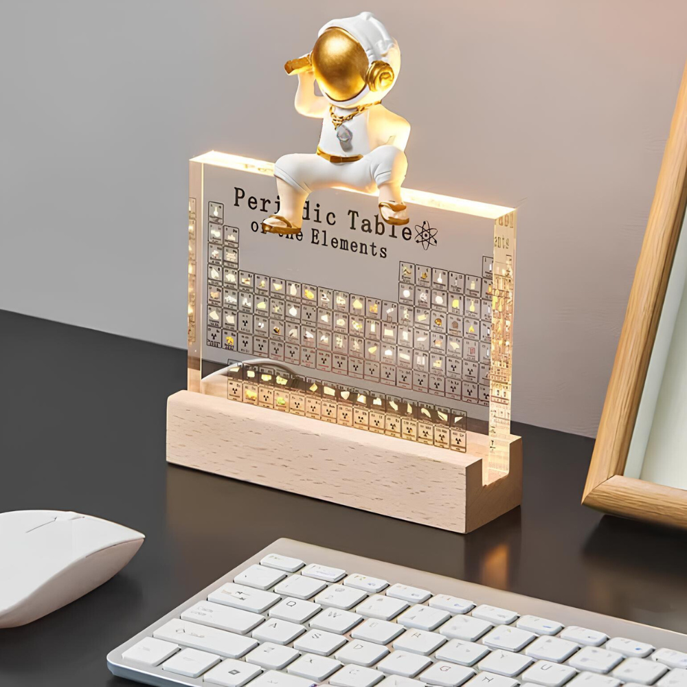 Illuminated Periodic Table with Real Elements - Elementa-Small-The Livary