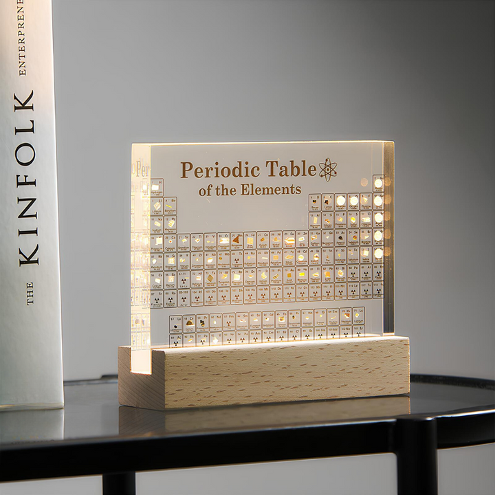 Illuminated Periodic Table with Real Elements - Elementa-Small-The Livary