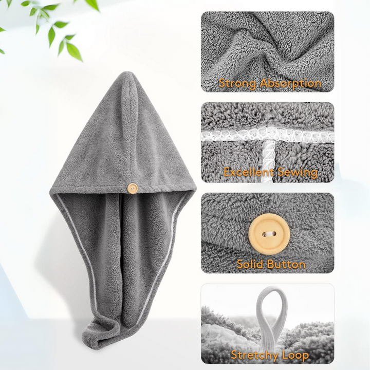 Microfiber Hair Towel Wrap – 3 Pack-Set 1-The Livary