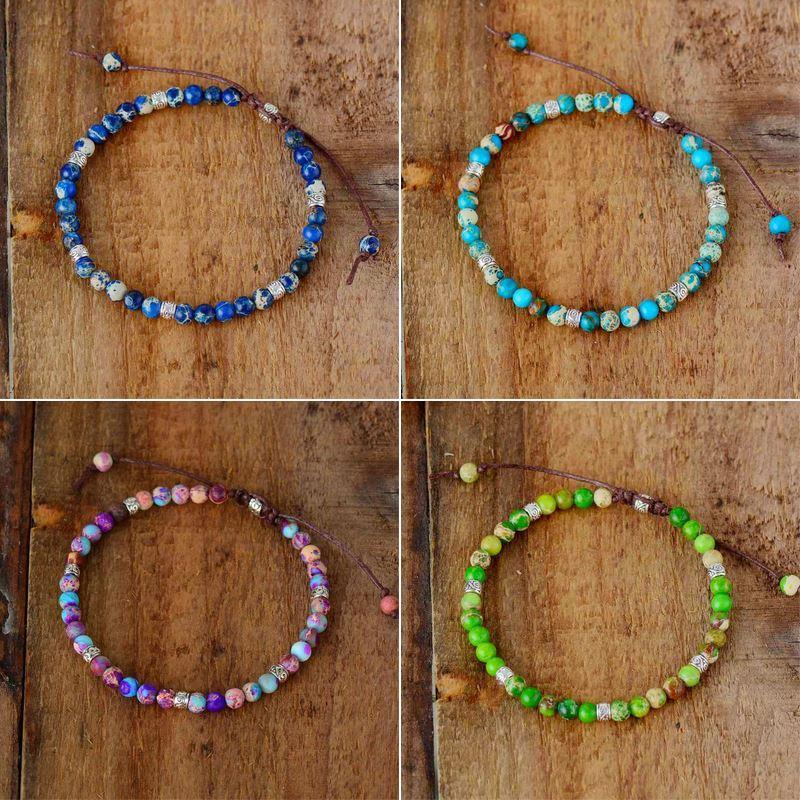 Energy Bracelet Jasper - Nyima-4 Bracelets Set-6.69 inches-The Livary