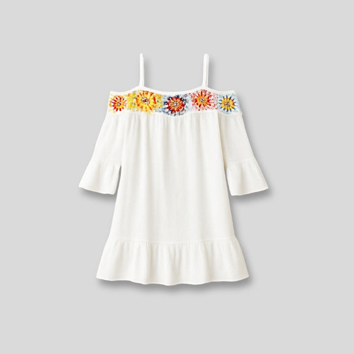 Strapless mini dress with a loose fit – Livia-Beige-One size-The Livary