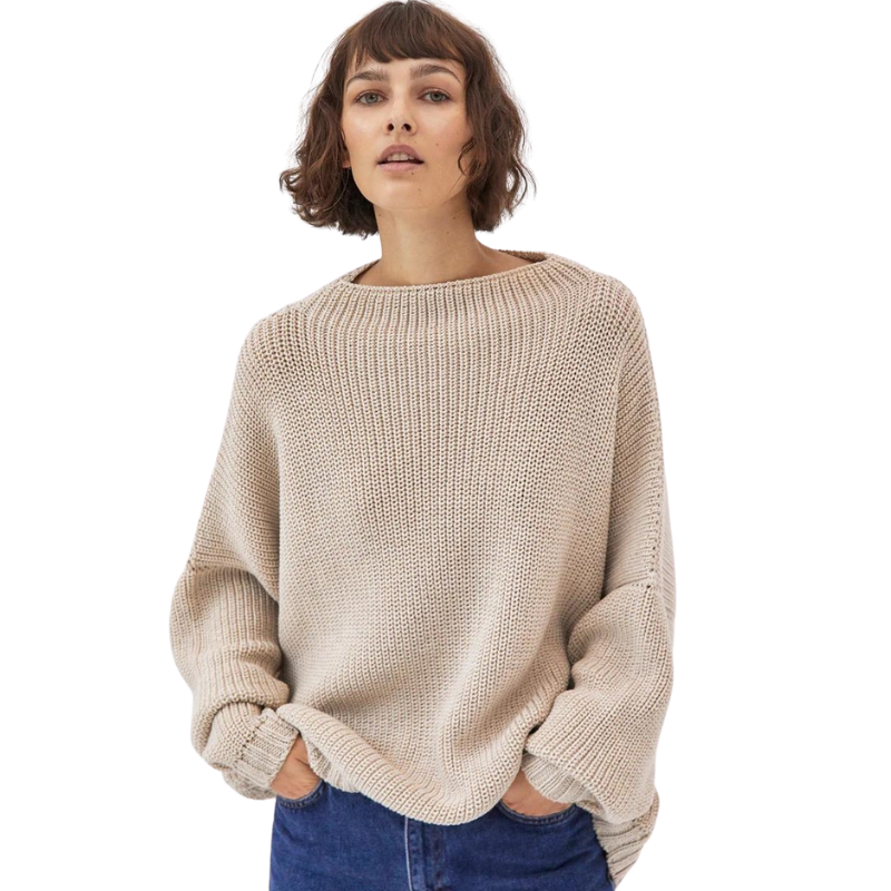 Stylish and Comfortable Women's Sweater - Lilac-Khaki-S-The Livary