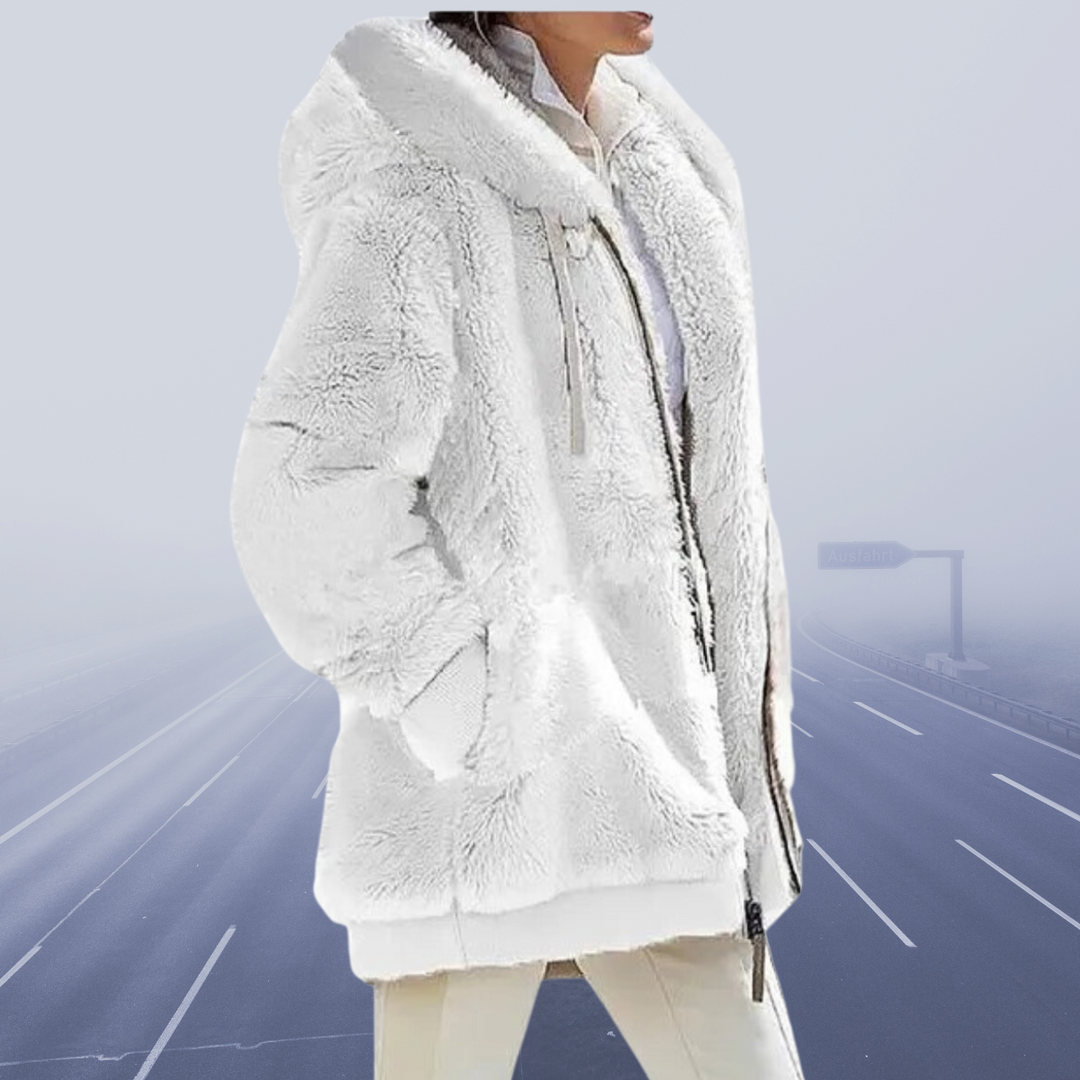 Casual Fleece Vest with Hood - Elena-S-White-The Livary