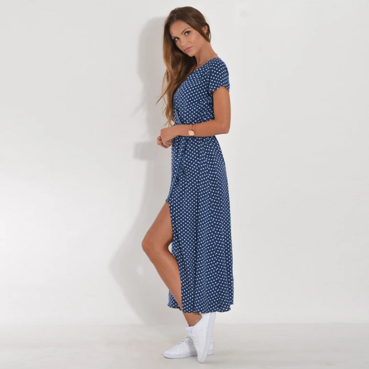 Light Summer Dress - Avery-red-blue-S-The Livary