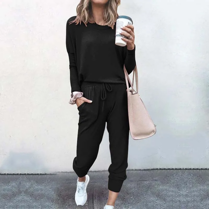 Oversized Ladies Tracksuit - Velana-black-1-S-The Livary