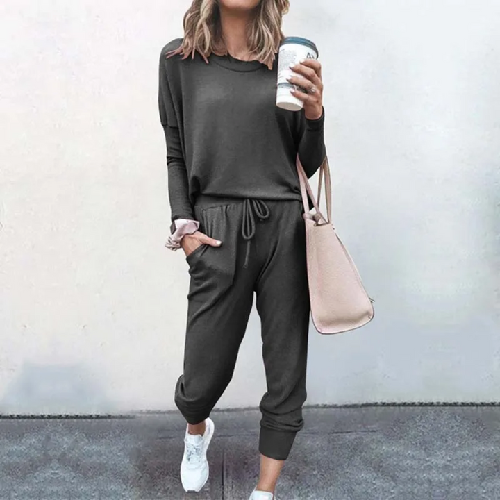 Oversized Ladies Tracksuit - Velana-grey-S-The Livary