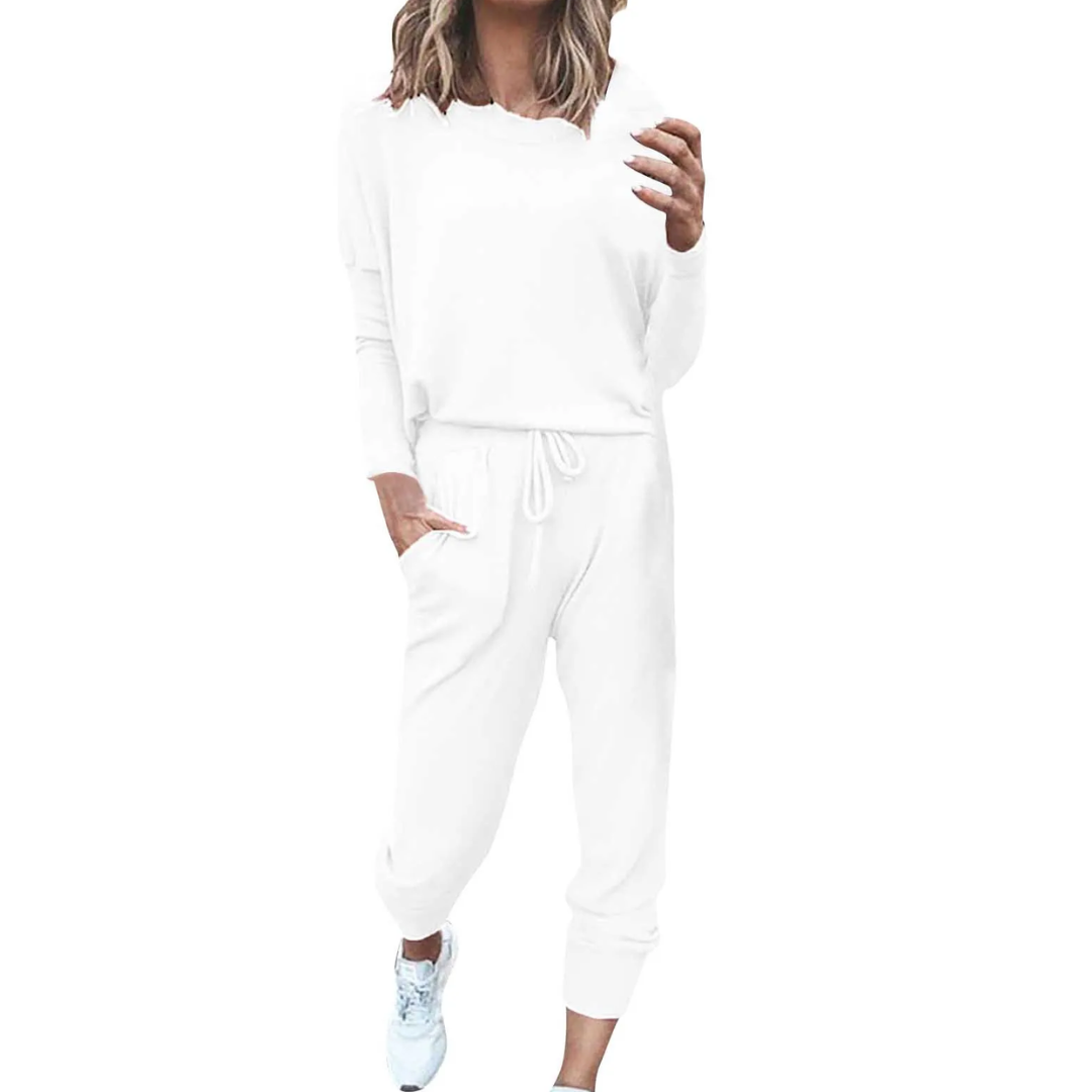 Oversized Ladies Tracksuit - Velana-white-S-The Livary
