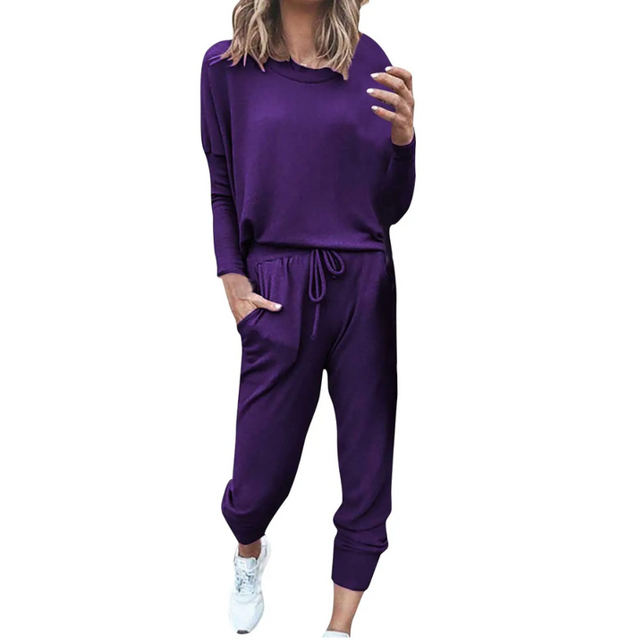 Oversized Ladies Tracksuit - Velana-purple-S-The Livary