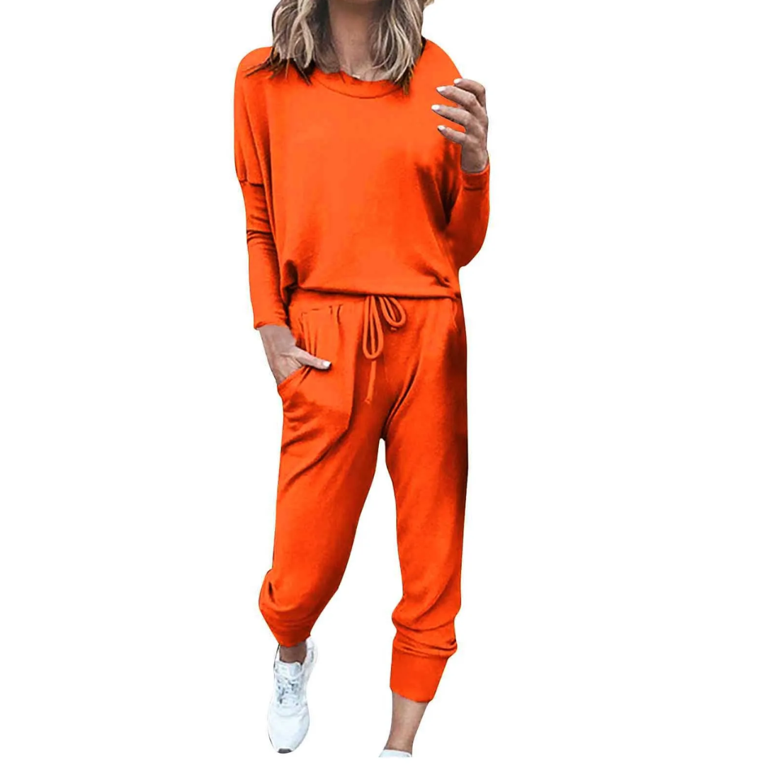 Oversized Ladies Tracksuit - Velana-orange-S-The Livary