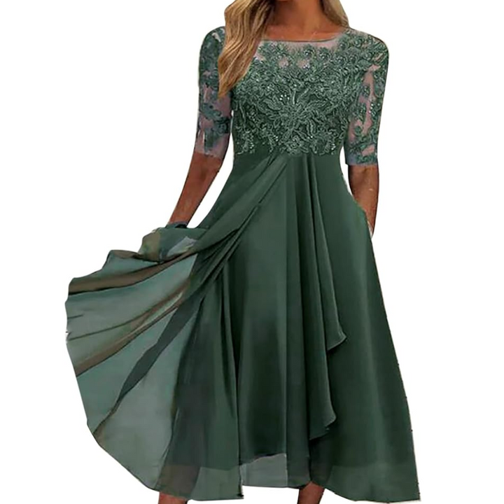 Elastic Summer Dress - Isabel-green-S-The Livary