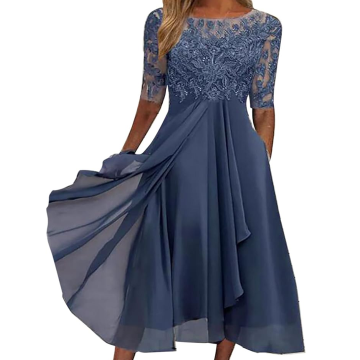 Elastic Summer Dress - Isabel-blue-S-The Livary