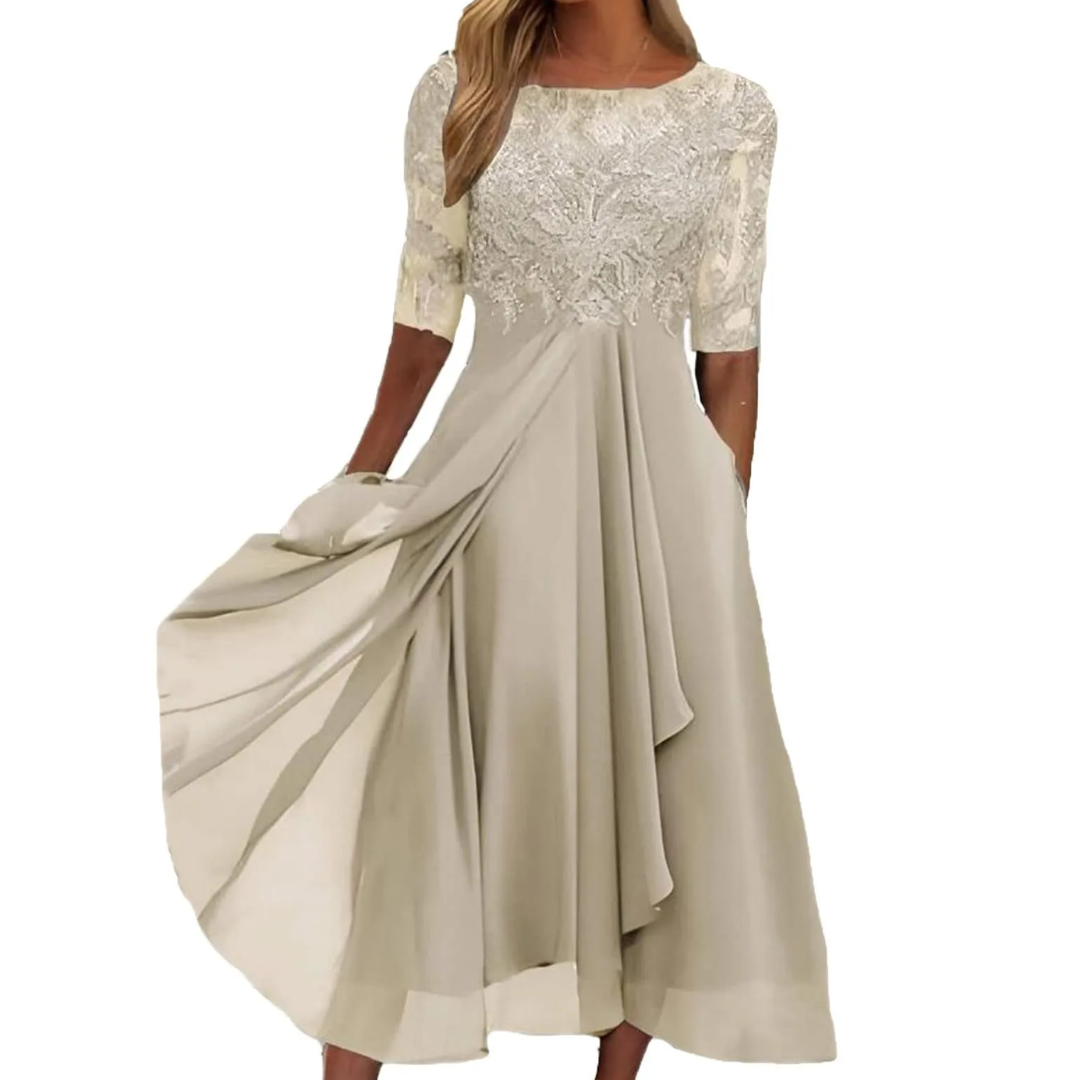 Elastic Summer Dress - Isabel-gold-S-The Livary