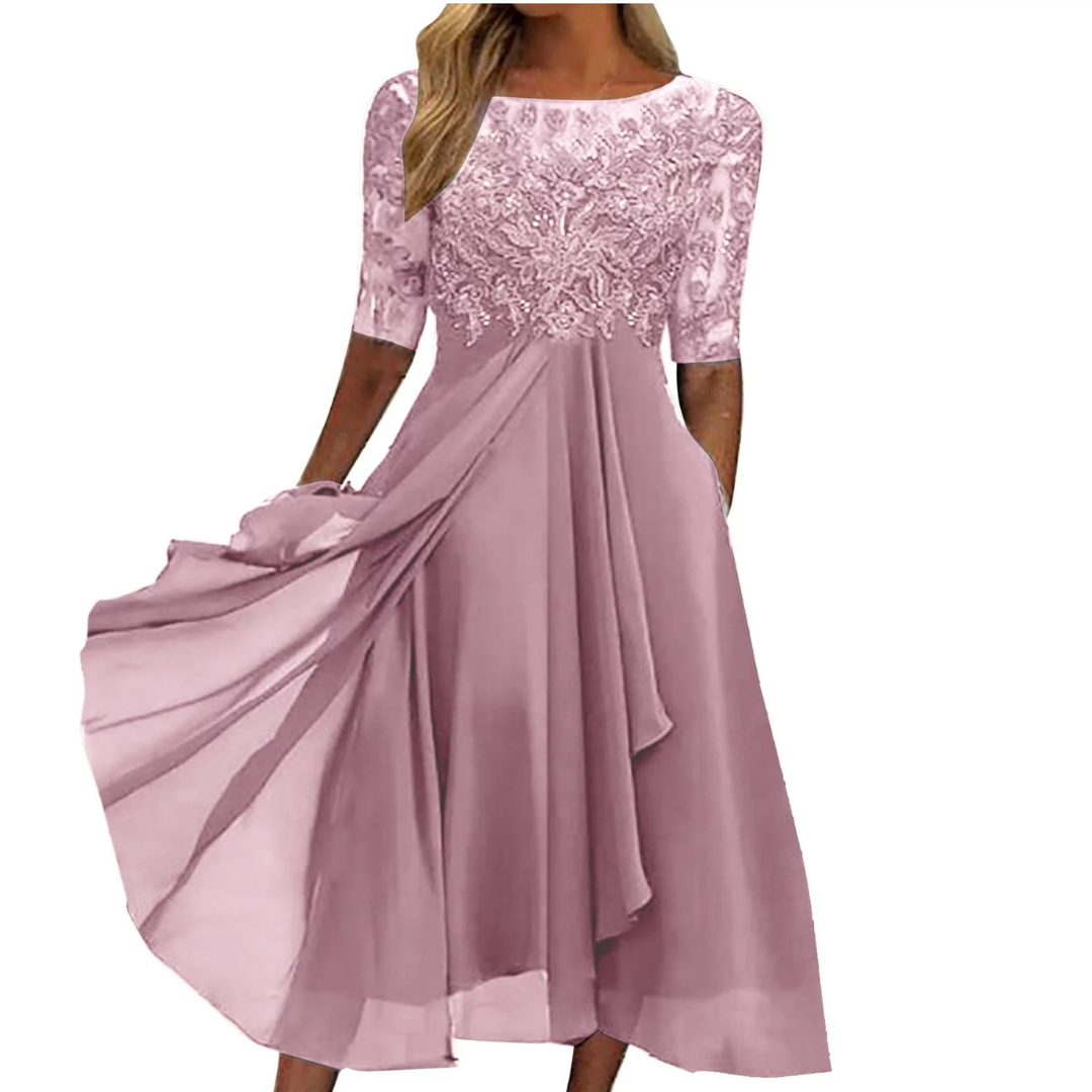 Elastic Summer Dress - Isabel-pink-S-The Livary