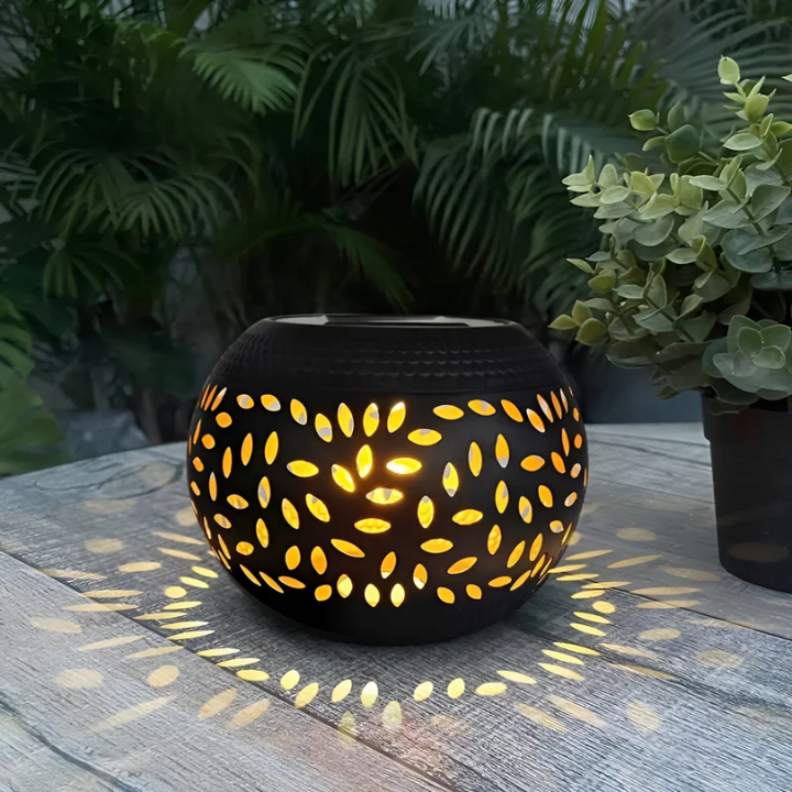 Spotted Solar Garden Lighting - LumoPattern-black-1-The Livary
