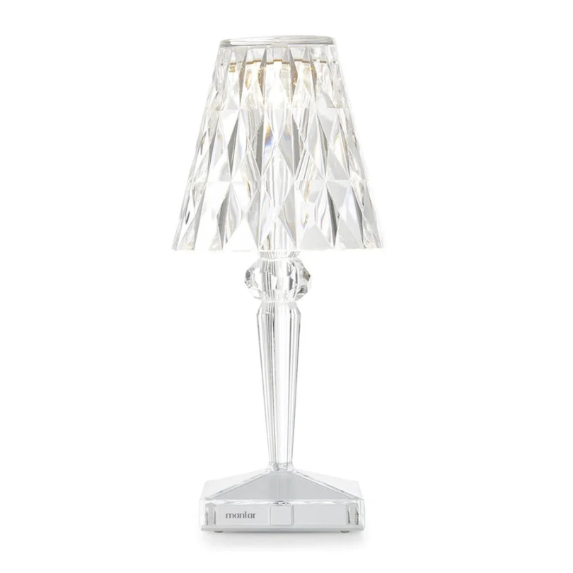 Chic Table Lamp with Crystal Design - CrystalLuxe-transparent-The Livary